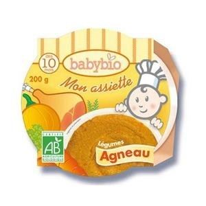 BabyBio Mon p'tit Plat :  Mijot&eacute; de petits l&eacute;gumes et d'Agneau 230g - d&egrave;s 12 mois