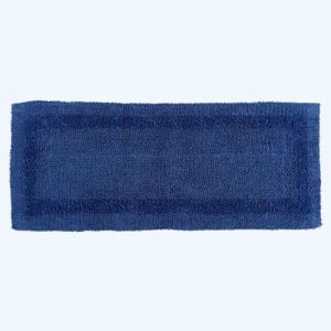Tapis de bain long en coton, 40 x 100 cm - Bleu marine - Homescapes