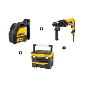 Dewalt D25013KXT - Kit Perforateur SDPlus D25013K + Laser en croix DW088K avec coffret T-Box 2