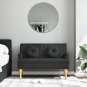 VidaXL Banc avec coussins noir 113x64,5x75,5 cm tissu