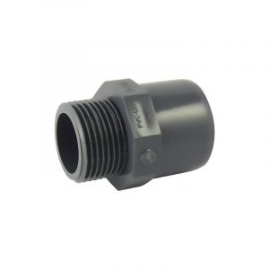 Ezfitt Adaptateur male / femelle ou male / male en PVC mixte à visser et à coller - Ø A: 90mm Ø B: 110mm Ø C : 2''1/2