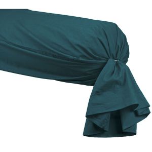 Sensei Taie de traversin en percale Petrol 45x185 cm