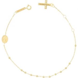 Bracelet Or 18 Carats 750/000 Jaune - Chapelet - Rosaire - Femme - L'ATELIER D'AZUR