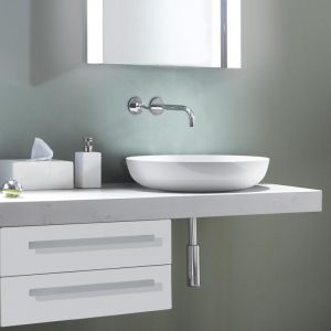 Kaldewei Miena cuvette de lavabo, 3181,autour de, sans trop-plein, diamètre 380mm, 909406000, Coloris: Blanc, avec effet nacré - 909406003001