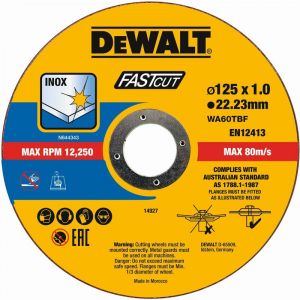 Image de Dewalt Disques à tronçonner haute performance 125x1x22,23mm - DT20540-QZ