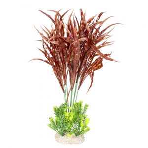 Aqua della Plante Artificielle colorée en matière Plastique Flexible Java Fern XL - 45 cm, Pied résistant, Offre des abris et des lieux de Reproduction, Adaptée aux Aquariums et terrariums
