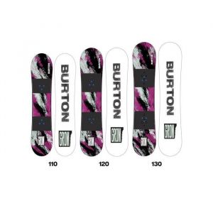 Burton Snowboard Planche de snowboard Grom Flat Top violet blanc enfant - 120