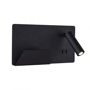 SLV SOMNILA SPOT, applique intérieure, liseuse, version gauche, noir, LED, 13W, 3000K, avec port - Lampes murales et de plafond
