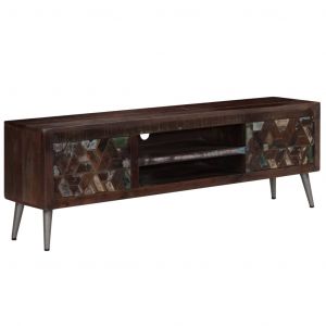 VidaXL Meuble TV Bois de récupération solide 140 x 30 x 45 cm