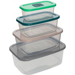 Five Lot de 4 bo&icirc;tes de conservation avec valves micro-ondes 5