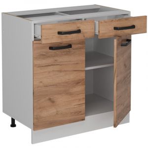 Meuble cuisine R-Line, Chêne de force doré, 80cm sans pt Vicco