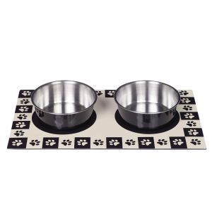 Gamelles pour chien magnetique avec plateau Nobby Pet (x2)