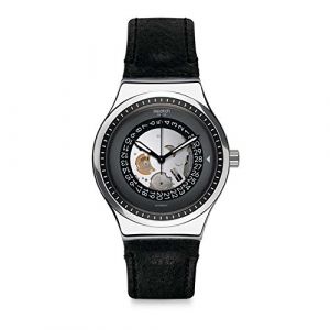 Image de Swatch Homme Analogique Automatique Montre avec Bracelet en Cuir YIS414