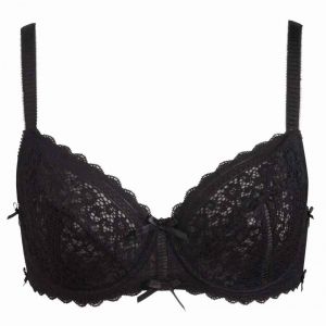 Soutien-gorge &agrave; armatures bonnet C, D et E noir Elena - Pomm'Poire