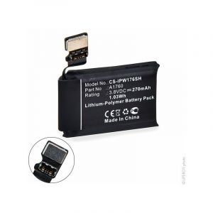 Nx Batterie montre connectée pour Apple 3.8V 270mAh