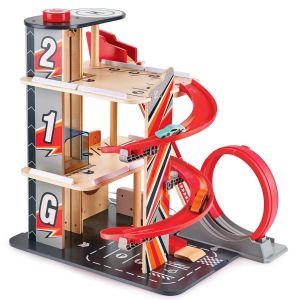 Hape Ensemble de Jeu de Garage Cascade à 3 Niveaux, E3019