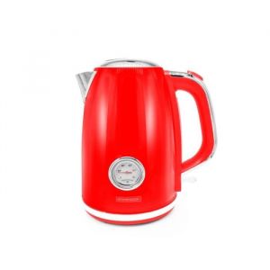 Image de Kitchencook Bouilloire électrique RETRO - 2200 W - 1,7 L - base pivotante à 360° - rouge