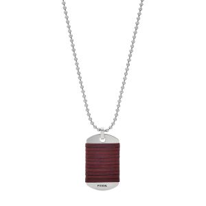 Image de Fossil Homme Collier Acier inoxydable Argenté JF03107040