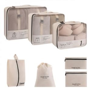 Organisateur de voyage, rangement valise 7 pièces