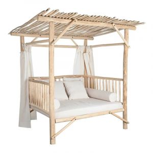 Garden day bed DKD Home Decor White Natural 200 x 180 x 200 cm