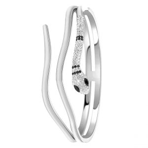 Bracelet serpent par So Charm ornée de cristaux Swarovski BS2127-ARGENT