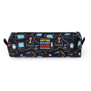Legami Trousse à Crayons pour l'école - My Pencil Case, Porte-Stylo pour l'école pour Les Enfants, Unisexe, Trousse d'école Pratique, en Plastique recyclé, 22 x 6 x 6 cm, Game Lover