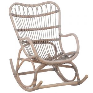 Image de Prix Fauteuil à Bascule en Rotin Washi 110cm Gris