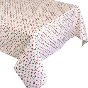 Linnea Nappe enduite cerises Rectangulaire 150x300 cm - Blanc