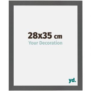Yd. - Your Decoration - 28x35 cm - Cadres Photo en mdf Avec Verre acrylique - Anti-Reflet - Excellente Qualit&eacute; - Anthracite - Cadre Decoration Murale