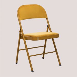 Image de Pack 2 Chaises Pliantes En Velours Keiren