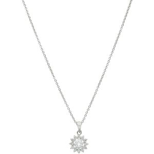 Collier Argenté Soleil Serti