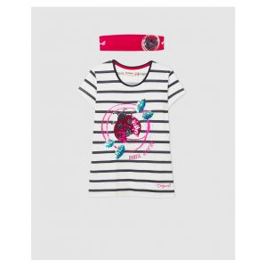 Image de Desigual Tshirt à motif à paillettes Blanc - Taille 10 Ans