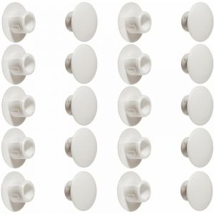 Image de Cyclingcolors 10x cache trou 8.5mm Blanc RAL 9010 bouchon plastique capuchon protection meuble table chaise vis