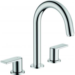 Image de Hansgrohe Vernis Shape Mélangeur 3 trous avec tirette et vidage synthétique, chromé,...