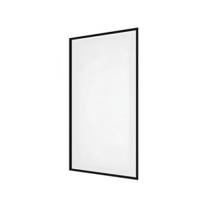 Pare baignoire noir mat style industriel - 70 x 140 cm - Verre trempé - BRADENTON