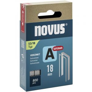 Novus Clips &agrave; fil fin type a 53 18 mm Super hard 800 pc(s) Tools 042-0782 Dimensions (l x l) 18 mm x 11.3 mm V166833
