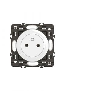 Legrand Prise Electrique Murale avec Terre C&eacute;liane Surface - Prise Affleurante avec Socle R&eacute;tractable - Blanc - A compl&eacute;ter avec des plaques de finition - Lot de 10