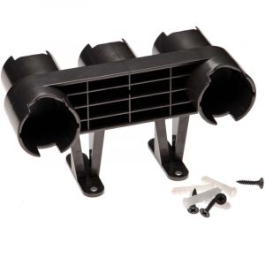 Vhbw Support mural d'accessoires compatible avec Dyson V8 Absolute Extra (ancien mod&egrave;le) aspirateur et ses embouts - Montage au mur, gris