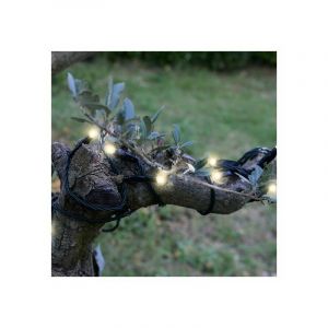 Millumine Guirlande Solaire 20 m Blanc chaud ext&eacute;rieur