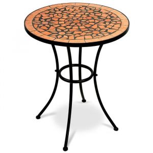 Deuba Table gu&eacute;ridon mosa&iuml;que ROMA fer forg&eacute; 70x60cm
