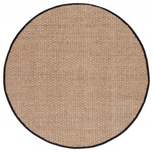 Tapis Herbe de mer Naturel/Noir 183 X 183 cm