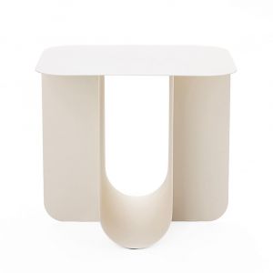 DRAWER Table d'appoint en métal 43,6x40cm - Beige - Blum