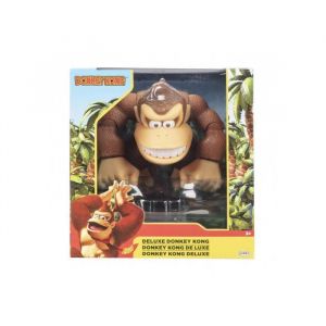 Figurine donkey kong articulee deluxe 15 cm collector - super mario collection - personnage singe - set jouet et carte