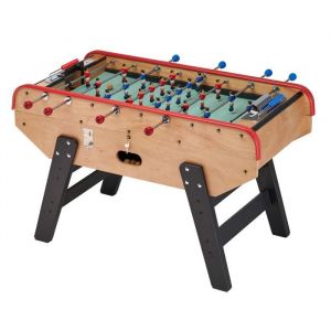 Babyfoot adulte luxe en bois style bistrot avec monnayeur 10 balles liège 30 jetons fournis