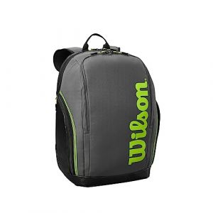 Wilson Sac à Dos pour Raquette de Padel Tour Blade, pour Jusqu’à 2 Raquettes, Gris Sombre/Vert