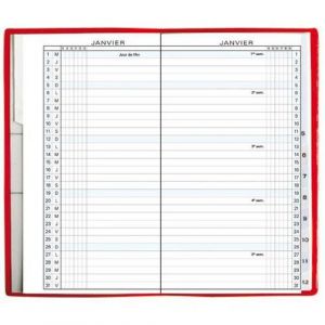 Exacompta Recharge Agenda de poche Exaplan 16 9 x 16 cm Planning mensuel Janvier à décembre 2025