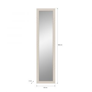 Miroir LUNA – Beige mat – Rectangulaire 45x180 cm