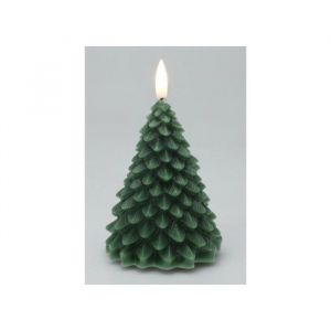 SAPIN LED CHAUD PILE TIMER 8X8X11CM VERT