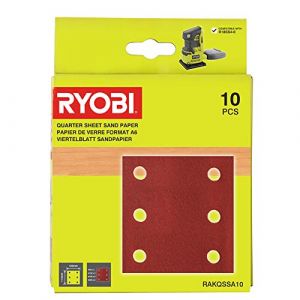 Image de Ryobi RAKQSSA10 - Assortiment de 10 abrasifs pour ponceuse R18SS4 - 0