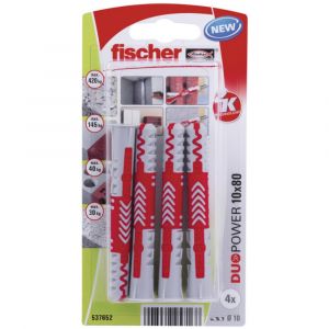 Fischer Chevilles DUOPOWER 10x80, 4 pièces